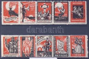 1938 Revíziós nagygyűlés 2 db ötös csík