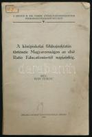 Bódi Ferenc: A középiskolai földrajzoktatás története Magyarországon az első Ratio Educationis-tól napjainkig. A Szegedi M. Kir. Ferenc József-Tudományegyetem Pedagógiai-Lélektani Intézete V. Szeged, 1935, Ablaka György-ny., 153+(3) p. Kiadói papírkötés, kissé viseltes, koszos borítóval, néhány szamárfüles lappal.