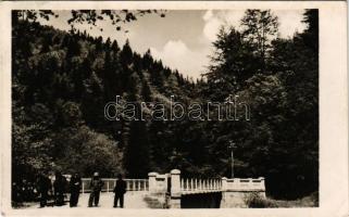 1943 Ojtoz, Ojtoztelep, Oituz; Ojtozi szoros, híd, Khell László, Bereck. Bogdán Elemér felvétele / Pasul Oituz / mountain pass, bridge (EK)