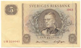 Svédország 1963. 5K "UR 329041" T:F szép papír Sweden 1963. 5 Kronor "UR 329041" C:F fine paper