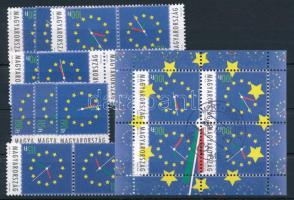 2003 Úton az EU-ba tépésvariációk + blokk stecklapon