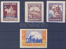 1920 Pozsony, Komárom, Kassa, Felvidék 4 db bélyeg