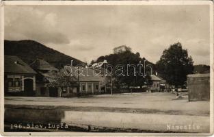1935 Zólyomlipcse, Zólyom-Lipcse, Slovenská Lupca; Námestie / tér, vár / square, castle, photo (EK)