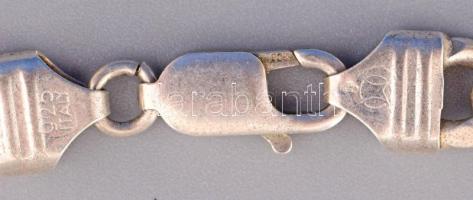 Ezüst (Ag) lapított anker nyaklánc, jelzett 0,925, 60,5 g 60 cm