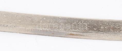 Indiai díszkard, hüvelyében, kopott, h: 90 cm