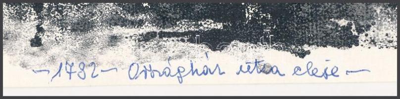 Nolipa István Pál (1907-1986): Országház utca eleje (Budai vár), 1973. Linómetszet, papír. Jelzett a...