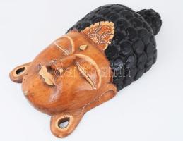 Faragott keleti fa maszk, kopott, 43x24 cm