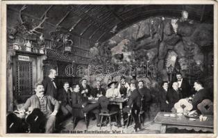 1912 Wien, Vienna, Bécs; Gruss aus dem Maximiliankeller. Carl Pietsch / inn, restaurant, interior (EM)