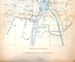 [Térkép] Budapesti székesfőváros árvízvédelmi térképe. Lépték: 1:25 000. [1934] (Aláírt.)
Budapest,...