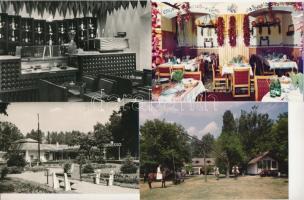 8 db MODERN magyarországi város képeslap: vendéglátóhelyek, étterem, belsők / 8 modern Hungarian res...