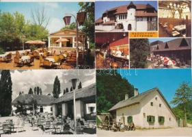 8 db MODERN magyarországi város képeslap: vendéglátóhelyek, étterem, belsők / 8 modern Hungarian res...