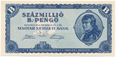 1946. 100.000.000BP T:AU, sarokhajlás Adamo P39, Krause P#136