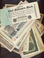 Német Birodalom 1908-tól 67 klf db bankjegy Rosenberg-katalógus szerint rendezve; alszámok, vízjel, ...