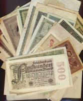 Német Birodalom 1908-tól 67 klf db bankjegy Rosenberg-katalógus szerint rendezve; alszámok, vízjel, ...