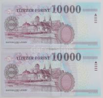 2012. 10.000Ft (2x) sorszámkövető "AD 8388592 - AD 8388593" T:XF