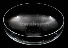 Kristály kínálótál, jelzés nélkül, hibátlan, d: 22 cm, m: 7 cm