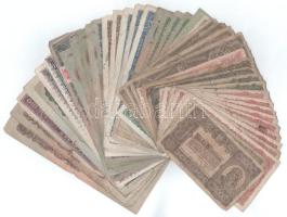 Vegyes, 44db-os Korona és Pengő bankjegytétel, közte 1920. 50K (3x) + 1923. 500K (2x) + 1923. 5000K T:VG-Pr