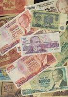 Vegyes külföldi bankjegy tétel, egész világ 136db T:II+,II,III,IV