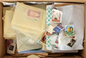 Magyar és külföldi, régi és modern, bélyegzett és kivágás tétel, rengeteg bélyeg kisebb hullámkarton dobozban. Érdemes megnézni!!