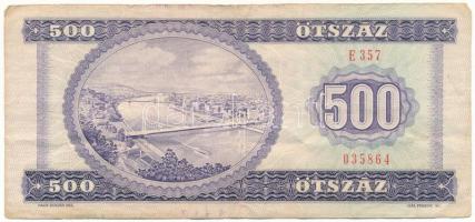 1990. 500Ft "E 357 035864" nyomdai festékfoltok T:F
Adamo F43