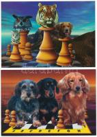 10 db MODERN megíratlan sakk motívum képeslap / 10 modern unused chess motive postcards s: Vámos Zol...