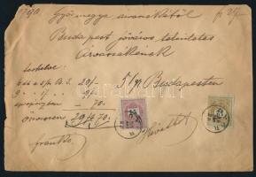 1888 12kr és 15kr pénzes levélen "GYŐR" - Budapest