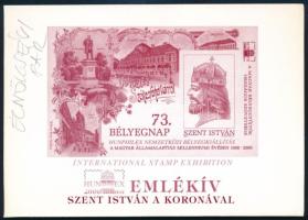 2011 XV. Nemzetközi Filatéliai és Numizmatikai Találkozó emlékívpár, "Az elnökség ajándéka"...