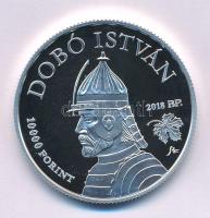 2018. 10.000Ft Ag "Dobó István / Egri vár" kapszulában, tanúsítvánnyal T:PP