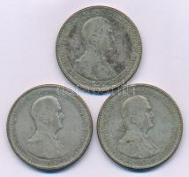 1930. 5P Ag "Horthy jobbra" (3x) T:F patina Adamo P8