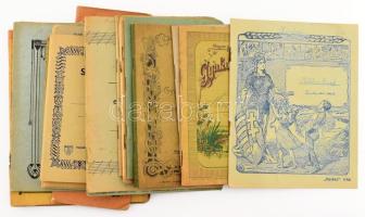ca 1910-1930 20 db grafikus borítójú iskolai füzet