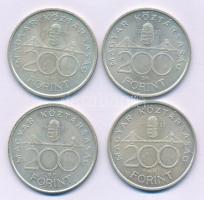 1993. 200Ft Ag "MNB" (4x) T:AU Adamo F13