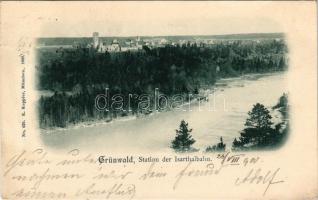 1900 Grünwald, Station der Isarthalbahn. E. Keppler No. 420. / standard gauge and electrified railway line station (EB)