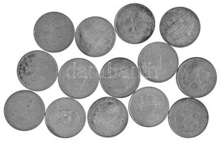 1992-1994. 200Ft Ag "MNB" "Deák" (14db, 3xklf) T:AU,XF patina Adamo F13, F13.1