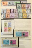 Olimpia gyűjteménymaradvány, szép, főleg tengerentúli anyag, teljes sorok és blokkok 3 db A/4 berakó...