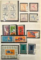 Olimpia gyűjteménymaradvány, szép, főleg tengerentúli anyag, teljes sorok és blokkok 3 db A/4 berakó...