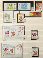 Olimpia gyűjteménymaradvány, szép, főleg tengerentúli anyag, teljes sorok és blokkok 3 db A/4 berakó...