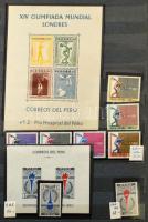 Olimpia gyűjteménymaradvány, szép, főleg tengerentúli anyag, teljes sorok és blokkok 3 db A/4 berakó...