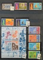 Olimpia gyűjteménymaradvány, szép, főleg tengerentúli anyag, teljes sorok és blokkok 3 db A/4 berakó...