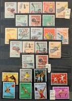 Olimpia gyűjteménymaradvány, szép, főleg tengerentúli anyag, teljes sorok és blokkok 3 db A/4 berakó...