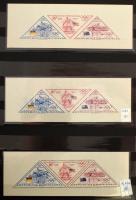 Olimpia gyűjteménymaradvány, szép, főleg tengerentúli anyag, teljes sorok és blokkok 3 db A/4 berakó...