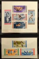 Olimpia gyűjteménymaradvány, szép, főleg tengerentúli anyag, teljes sorok és blokkok 3 db A/4 berakó...