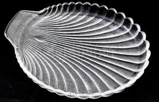 Kagyló alakú osztrigakínáló tál, hibátlan, d: 25 cm
