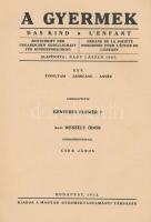 1933 A Gyermek, a Magyar Gyermektanulmányi Társaság folyóirata XXV. évf. 8-10. sz. Szerk.: Cser Jáno...