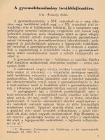 1933 A Gyermek, a Magyar Gyermektanulmányi Társaság folyóirata XXV. évf. 8-10. sz. Szerk.: Cser Jáno...