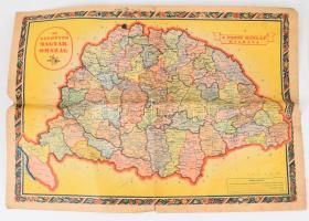 cca 1925 Az ezeréves Magyarország térképe, a Pesti Hírlap kiadása, hajtott, kis szakadásokkal, 42×57 cm