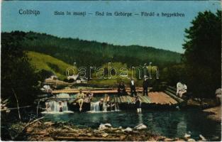 Kolibica, Colibita; Baia in munte / Bad im Gebirge / Fürdő a hegyekben / spa in the mountains, bathers (EK)