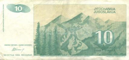 Jugoszlávia 6db (4 klf) bankjegy T:I