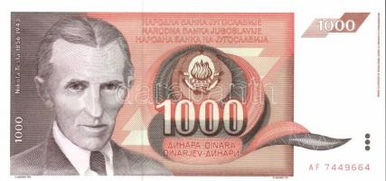 Jugoszlávia 6db (4 klf) bankjegy T:I