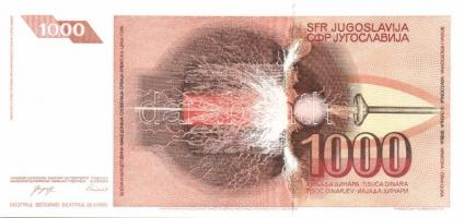 Jugoszlávia 6db (4 klf) bankjegy T:I