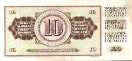 Jugoszlávia 6db (4 klf) bankjegy T:I